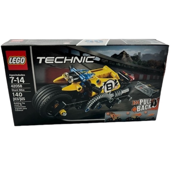SOLD ❤️ NOT AVAILABLE NIB LEGO Technic Stunt Bike Pull Back 140 Pieces Age 7-14 - Picture 1 of 6